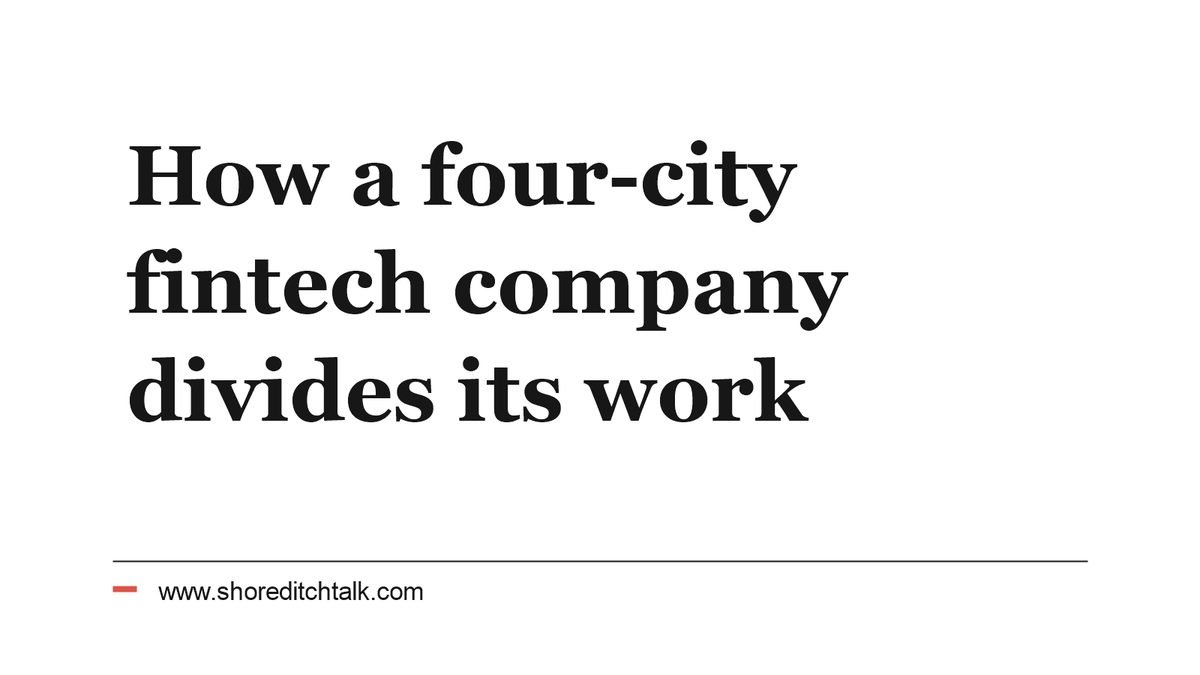 A fintech operating model connecting teams in London, Dubai, Lagos and Singapore
