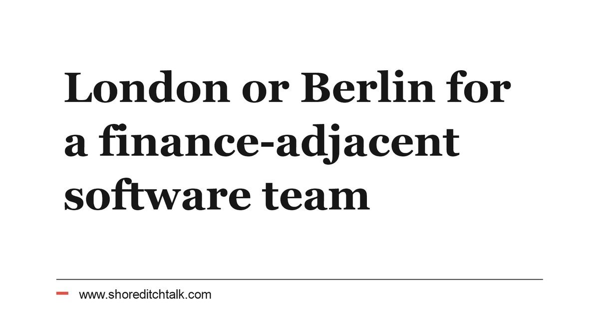 Software engineering workspaces representing London and Berlin