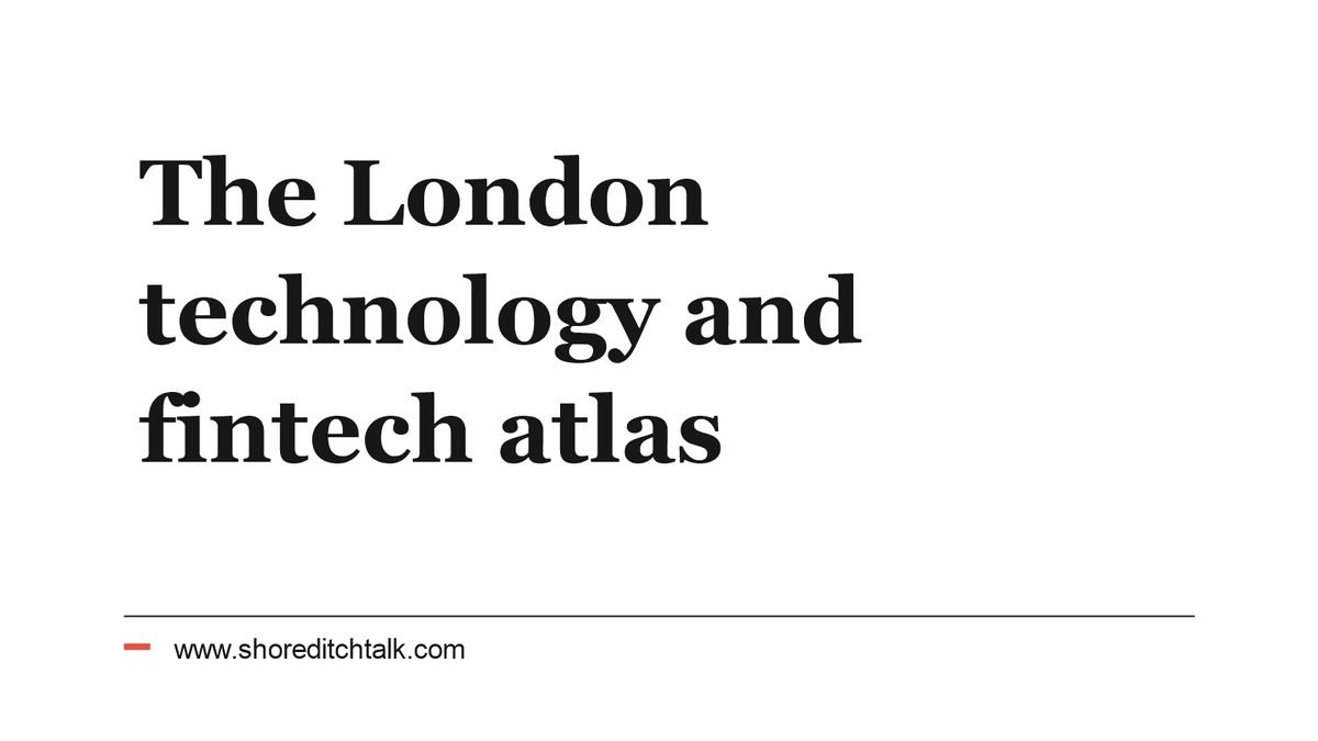 A London street map marked with locations for finance, technology, research and regulation.