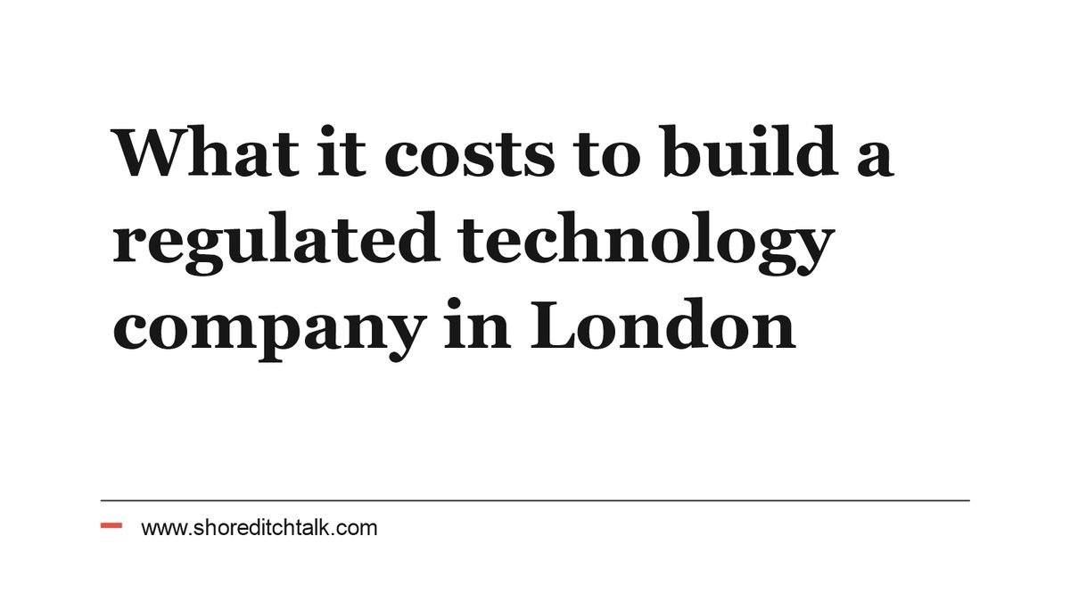 A founder and finance lead reviewing a regulated fintech budget in a London meeting room.